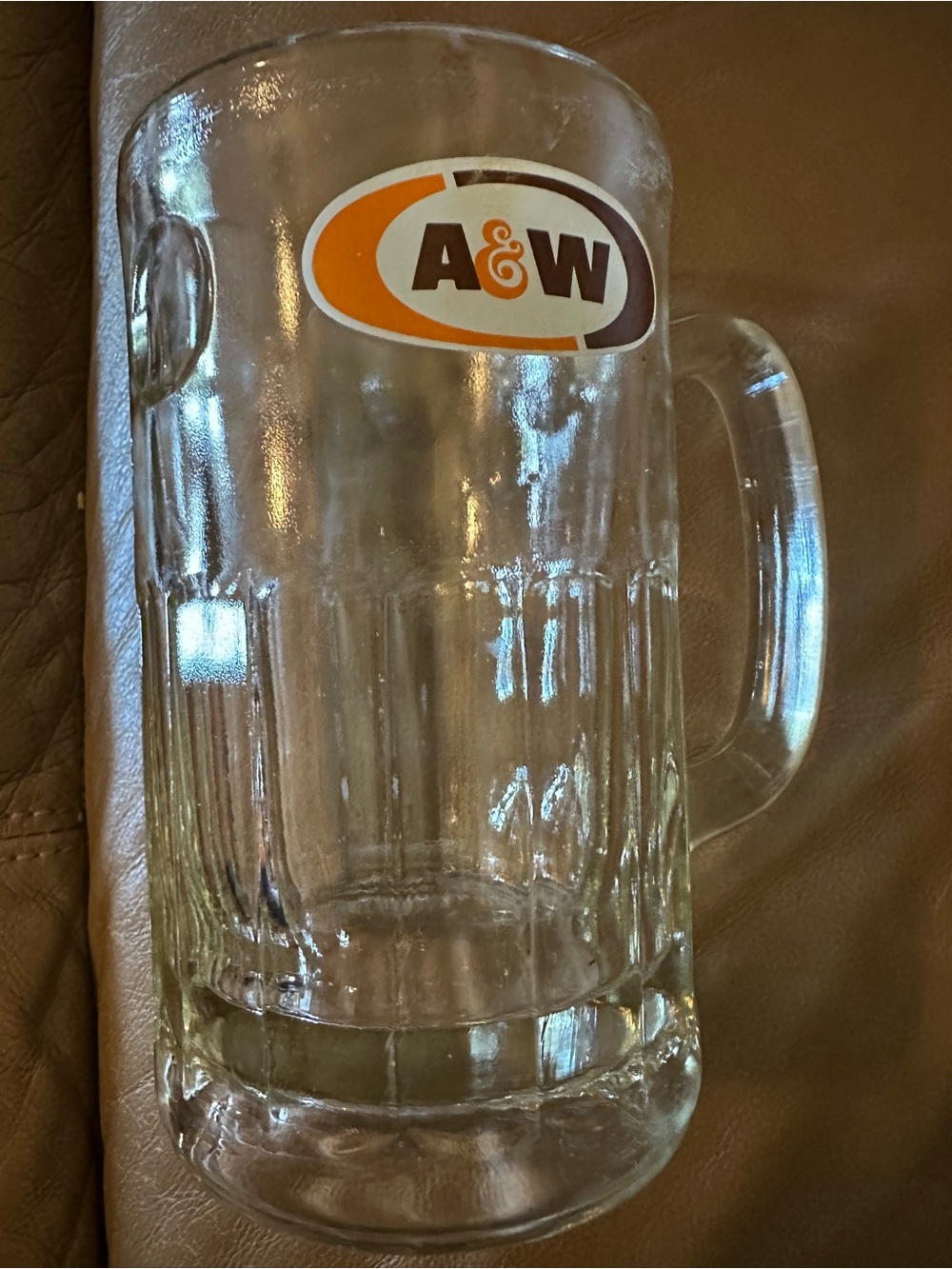 Vintage A&W Clear Glass Mug